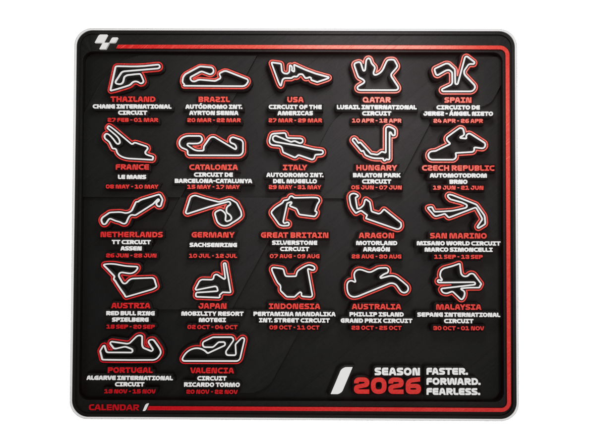 Calendario MotoGP 2026 - Prinx 3D
