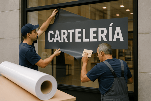 Detalle de corte de vinilo para rotulación y señalética – Prinx.