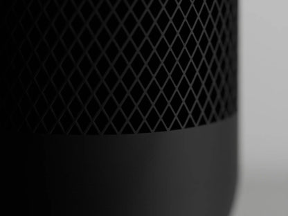 Lámpara Homie 3D encendida, diseño minimalista con luz cálida y base negra – Prinx.
