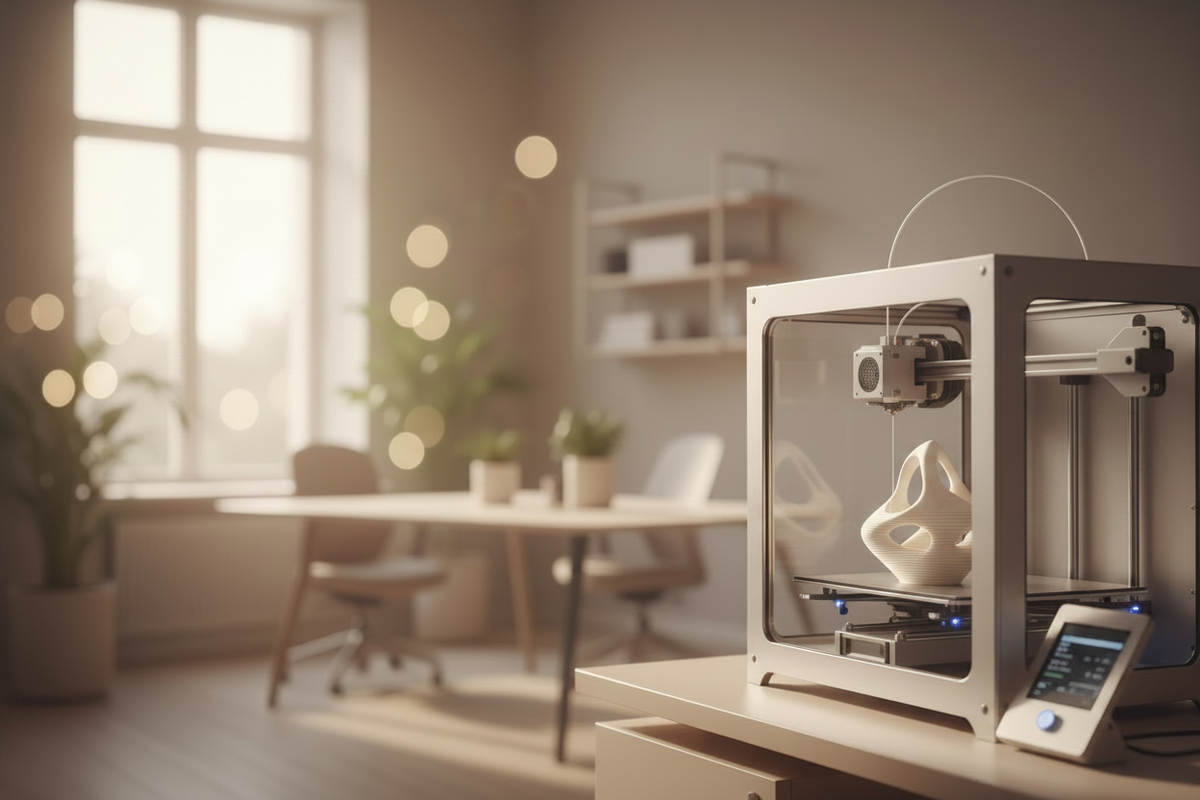 Oficina con impresora 3D - versión abierta