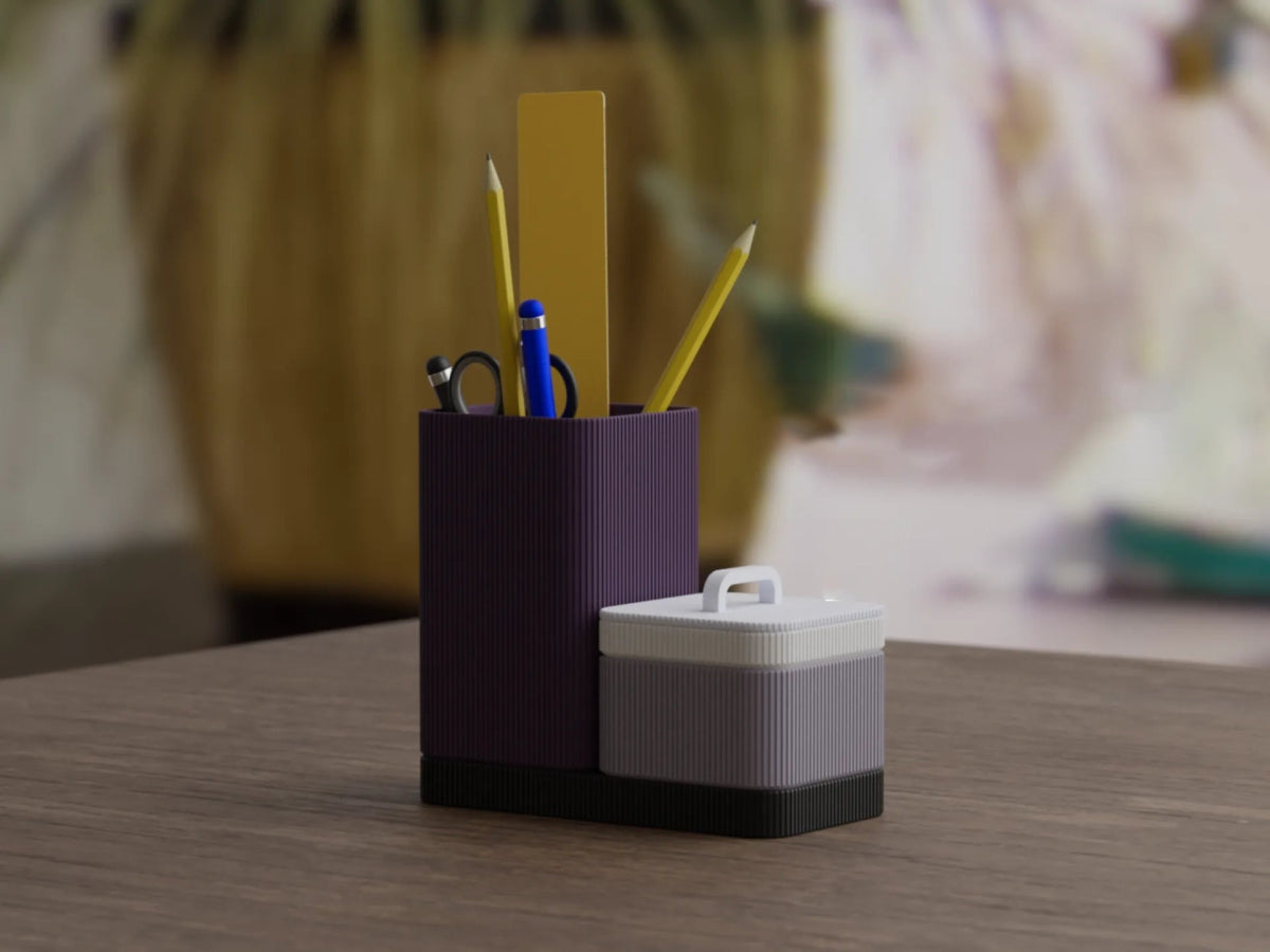 Organizador modular 3D en color blanco con compartimentos de distintos tamaños – Prinx.