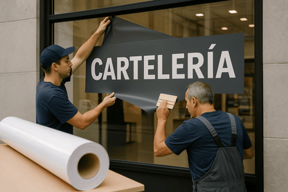Detalle de corte de vinilo para rotulación y señalética – Prinx.