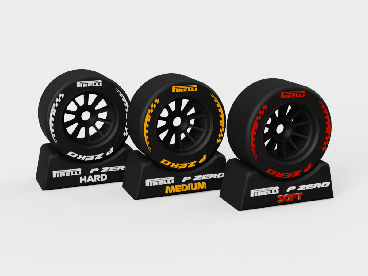 Set Llantas F1 Pirelli - Prinx 3D